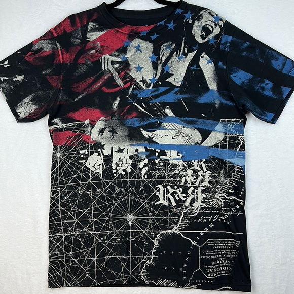 Rock & Republic Men’s Graphic T-Shirt Black Size Large - Picture 1 of 9